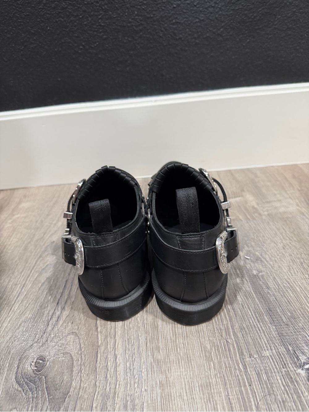 Dr. Martens Black Leather Delylah Monk Black Loafer - Picture 5 of 7